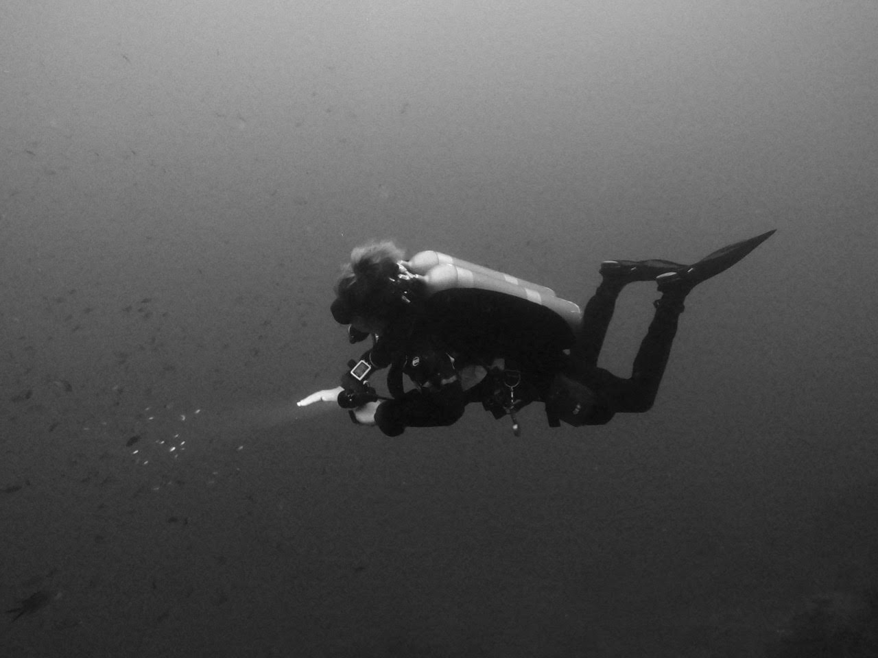 Becks scuba diving in Italy